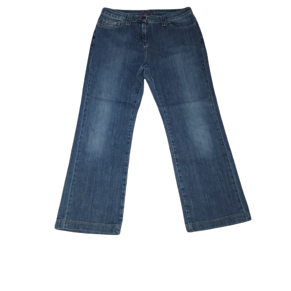 Boden Jeans 12A Wide Leg Medium Blue Wash Denim Pants 90s Y2K Grunge Cas…